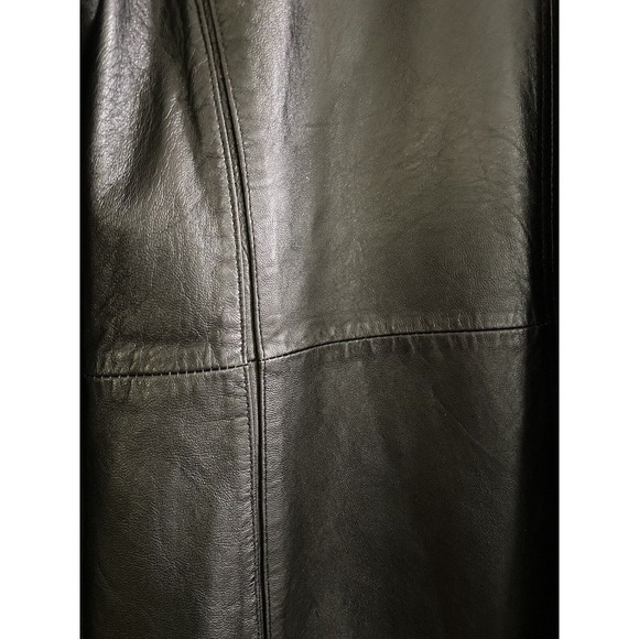 Vintage JLC New York 100% Genuine Leather Blazer Jacket Women's Black Size MED - Picture 9 of 11